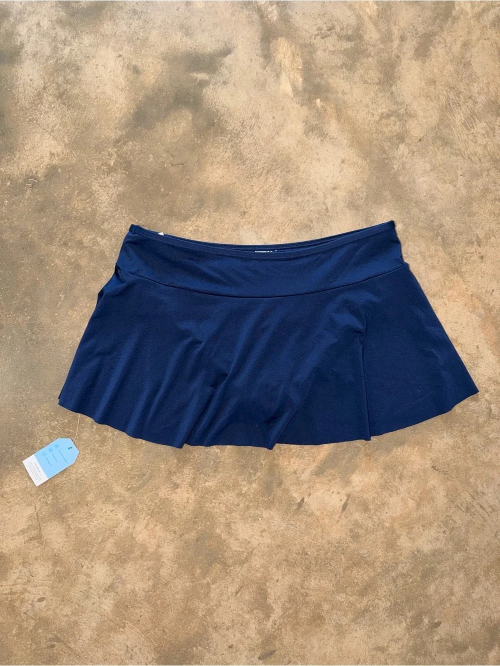 NWT Lands’ End Girls Navy Modest Swim Skirt Bikini Bottom XL 14-16